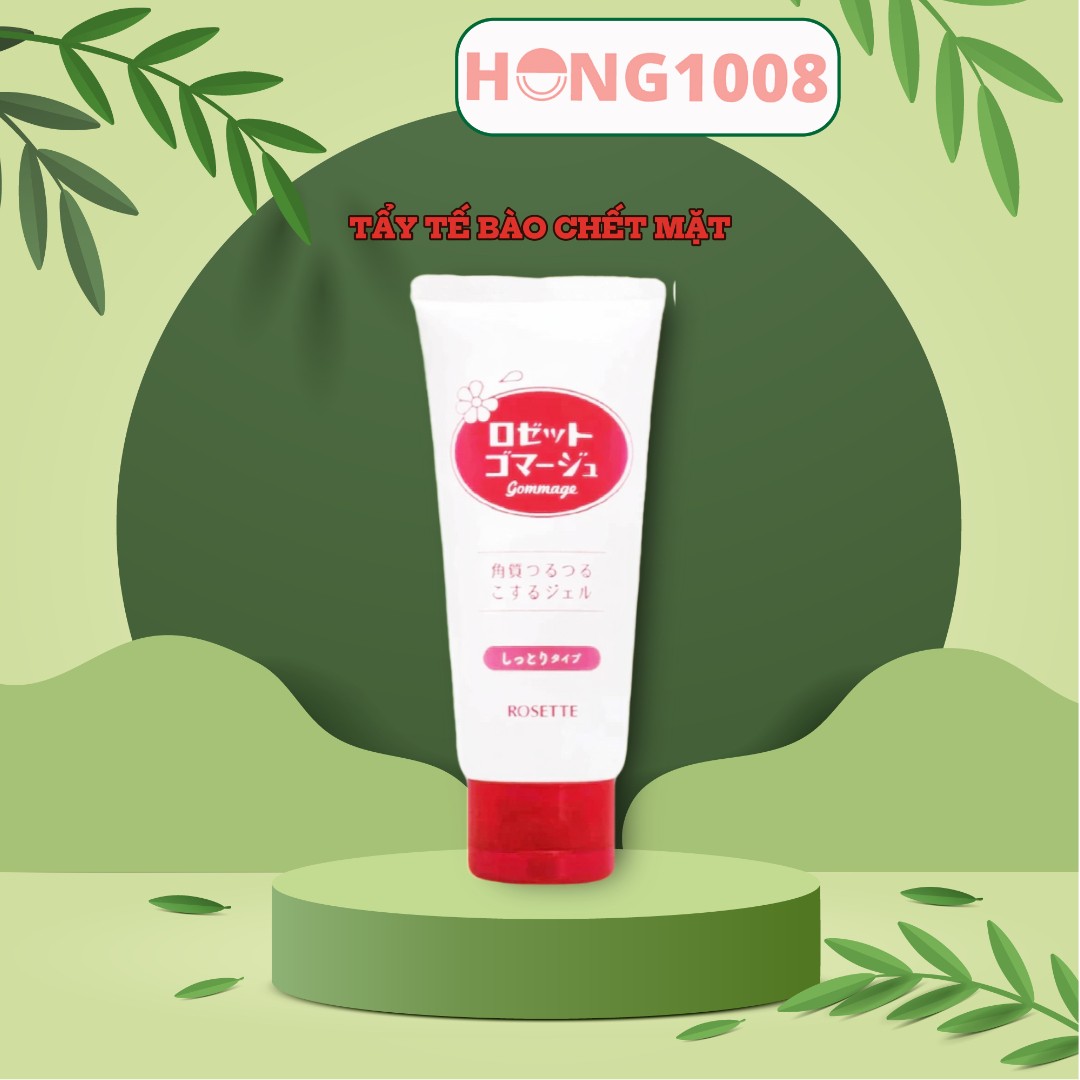 Tẩy Tế Bào Da Chết Rosette Gommage Moist Nhật Bản 120g 180g Màu Đỏ Chiết Xuất Trái Cây - Dành cho da khô - Shop Hong1008
