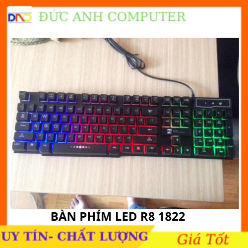 Bàn phím giả cơ Gam R8 1822 - có led 7 màu - lướt phím ngon - hãng phân phối