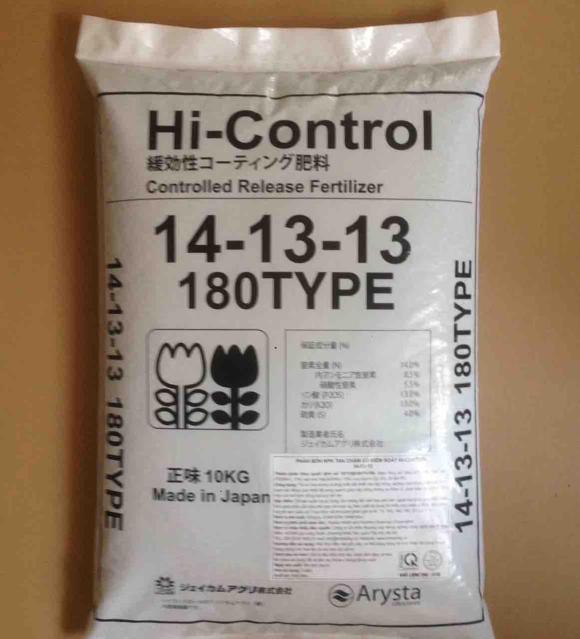 Phân bón NPK tan chậm có kiểm soát HI-CONTROL 14-13-13 TYPE ( GIÁ BÁN BAO 10KG)