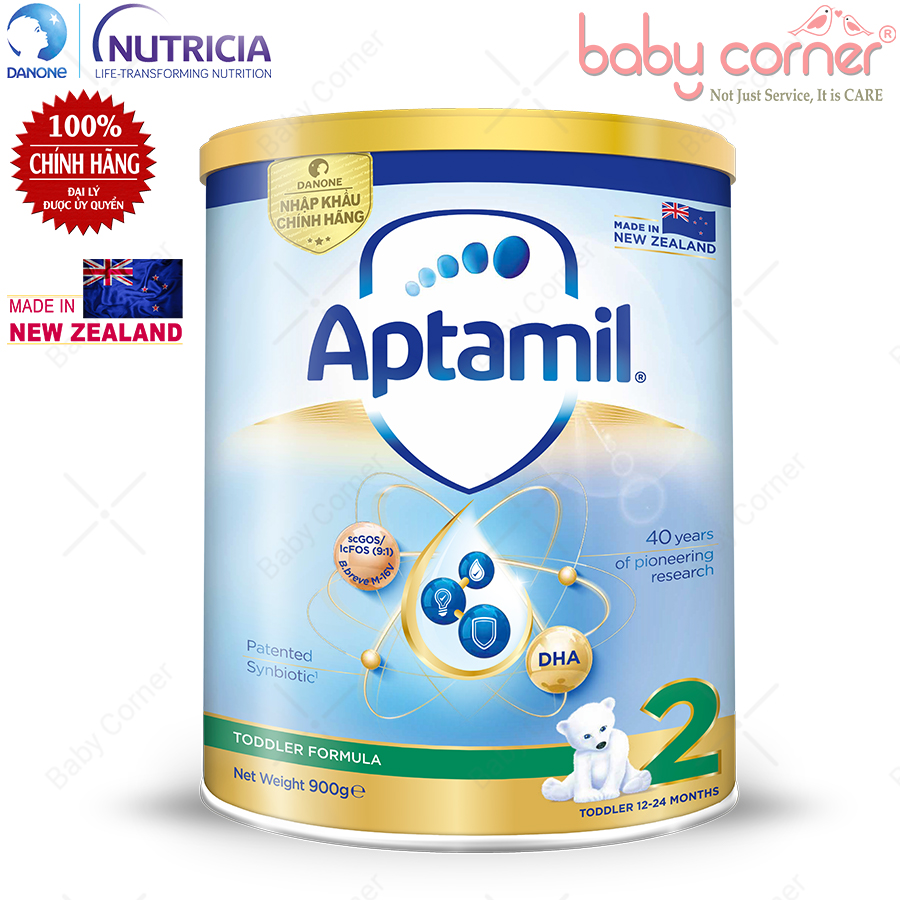 HCM HSD 2023 Sữa Bột Aptamil New Zealand Patented Synbiotic Số 2 900g bé