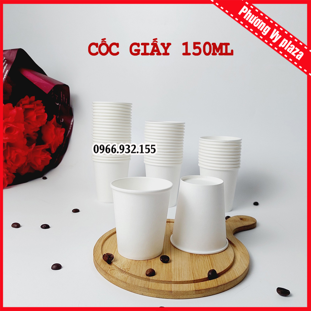 1000 chiếc cốc giấy 150ml - 5oz ly giấy dùng 1 lần