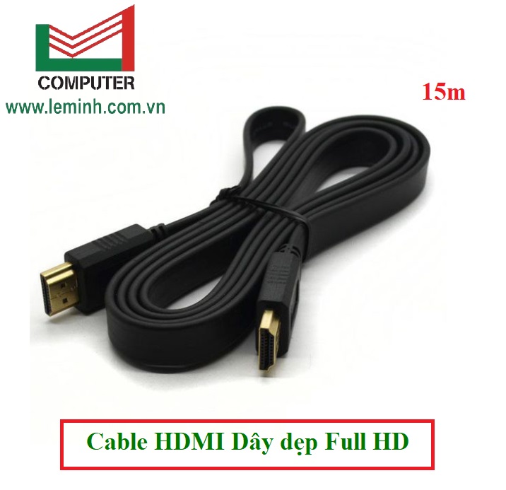 Cable hdmi 15m dây dẹp full hd