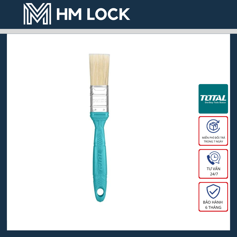 Cọ sơn tay cầm nhựa 1, 1.5 inch total - hàng chính hãng - hm lock