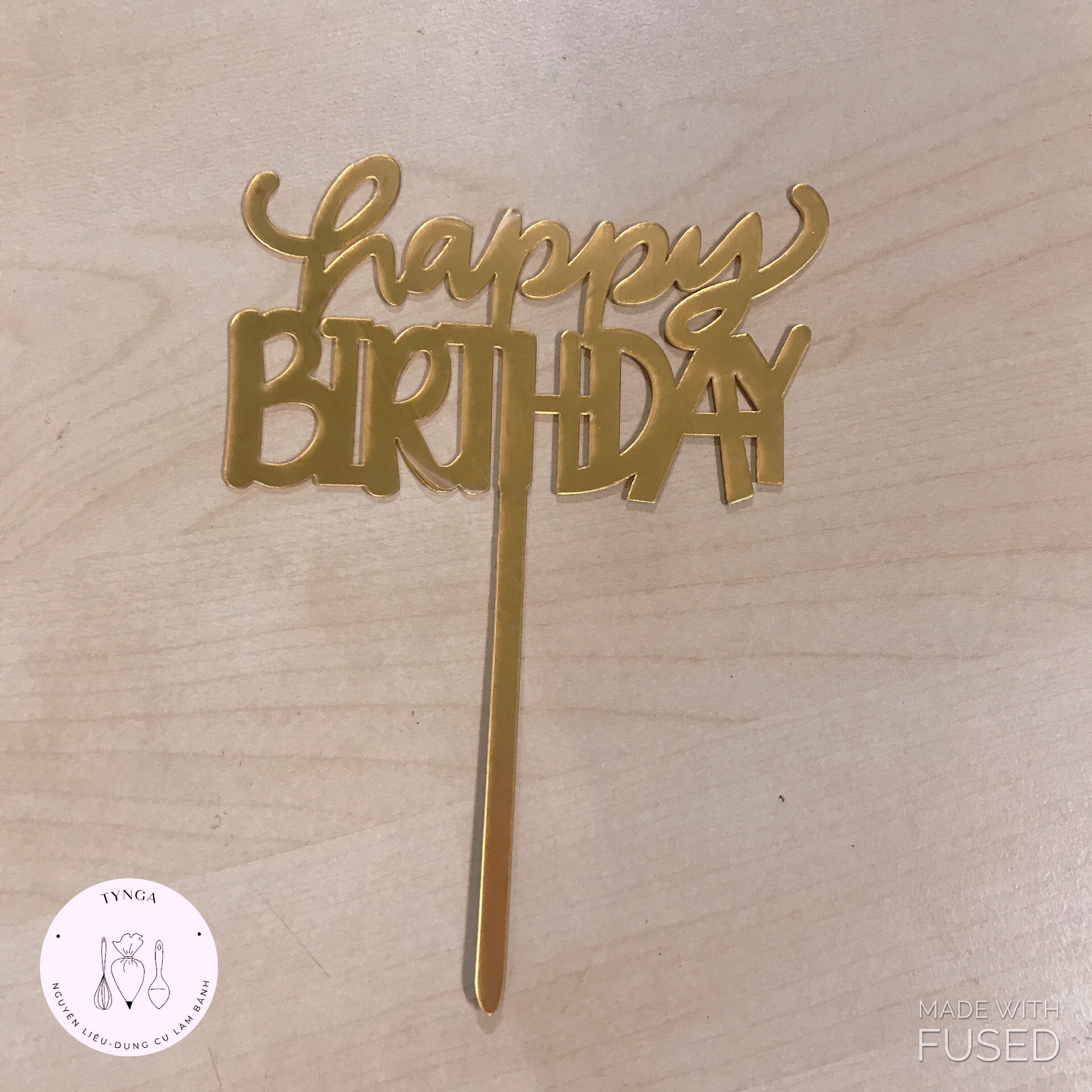 Que cắm bánh kem sinh nhật Happy Birthday