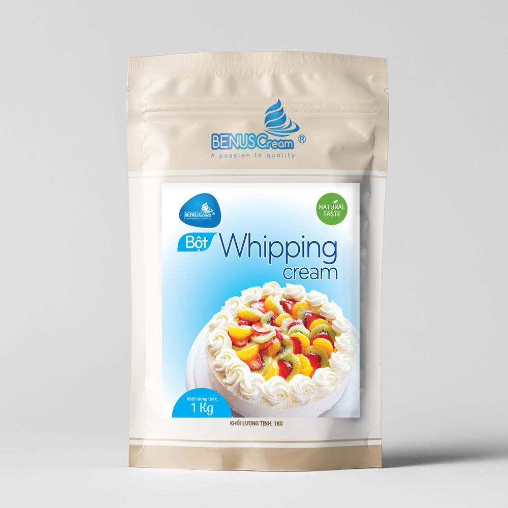 Bột whipping cream Benuscream - 1kg/Túi