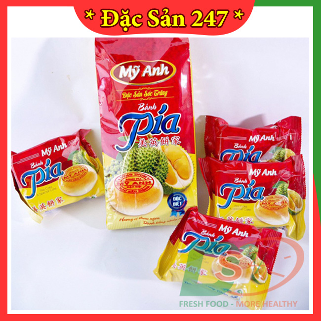 Bánh pía đỏ vàng đặc biệt mỹ anh - nhiều sầu riêng - date mới