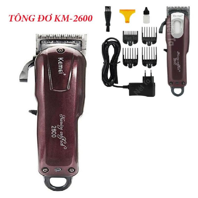 Tông đơ cắt tóc không dây chuyên nghiệp kemei KM-2600, Tông đơ cắt tóc tạo kiểu tóc Kemei giá rẻ