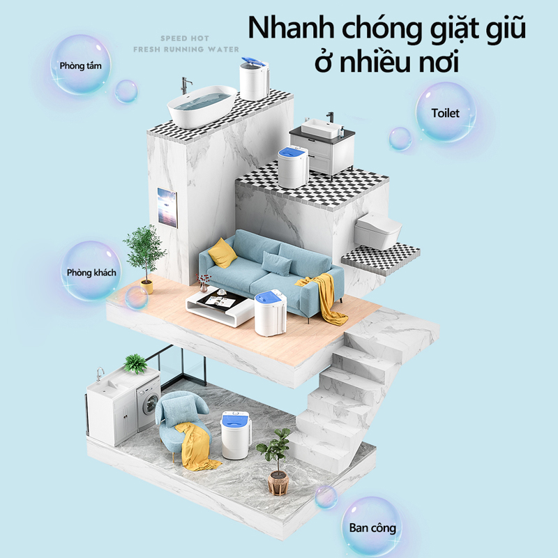 Máy giặt mini cao cấp Máy giặt vắt quần áo gia dụng mini Giá rẻ đặc biệt phù hợp dành cho học sinh sinh viên
