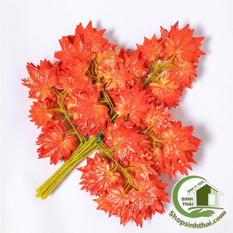 Cành lá phong màu đỏ - Cành lá giả cao cấp