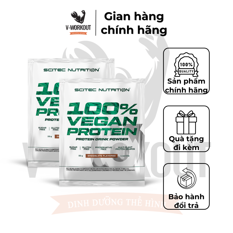 Combo Sample Protein Scitec Nutrition | Combo bình lắc +5-10 Scitec Nutrition Sample 100% Whey Protein và Vegan Protein