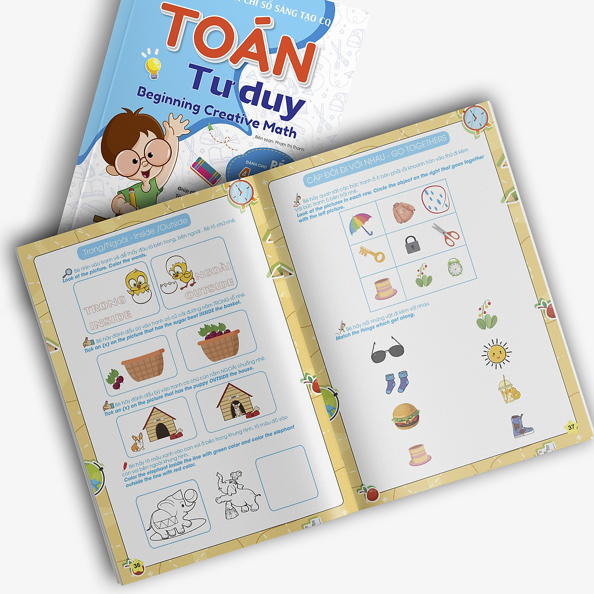 [Sách Chính Hãng] Toán Tư duy - Beginning Creative Math (Dành cho bé 4-6 tuổi/Song ngữ Việt - Anh) - NTbooks