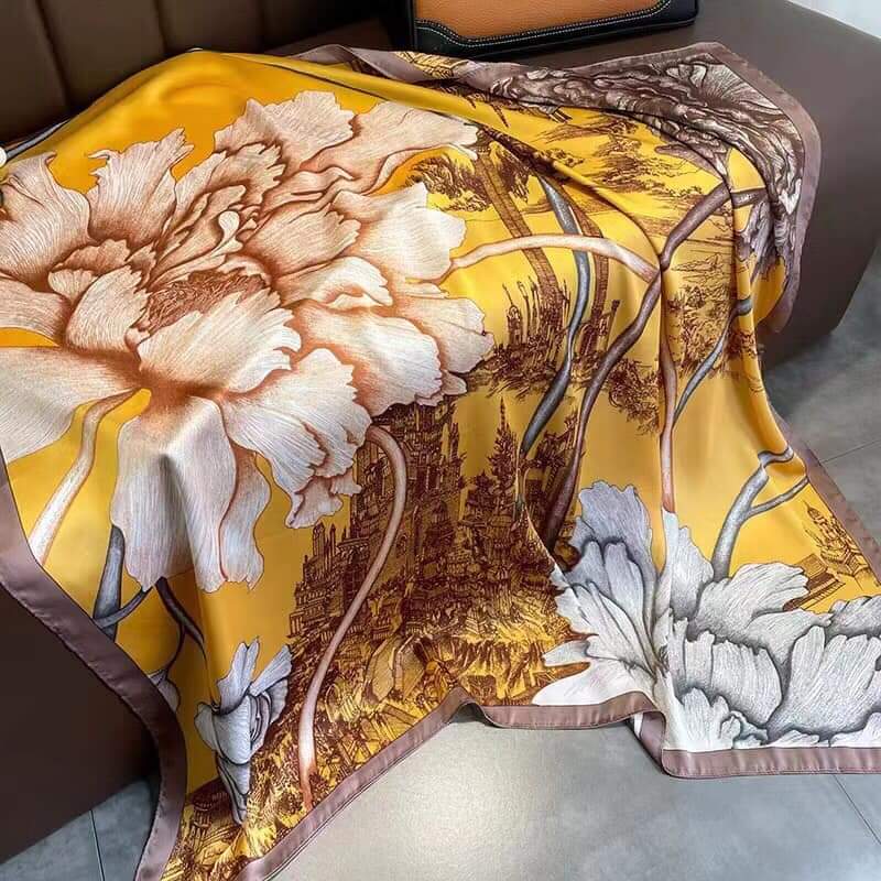 Khăn lụa tơ tằm vuông 90cm*90cm