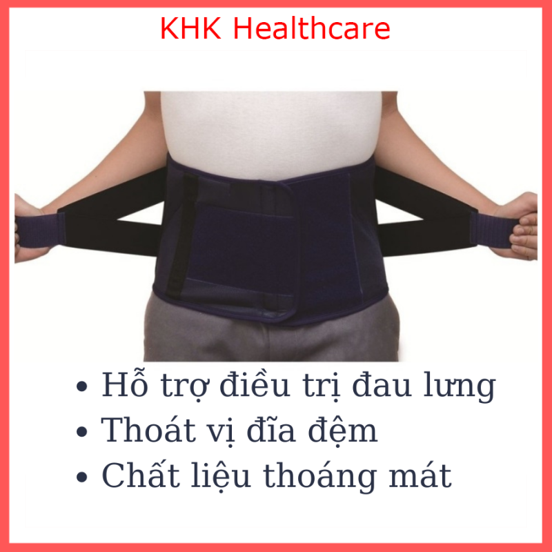 Đai lưng cột sống Linh Hiếu đủ size cho người thoát vị đĩa đệm, đau lưng - KHK Healthcare nhập khẩu