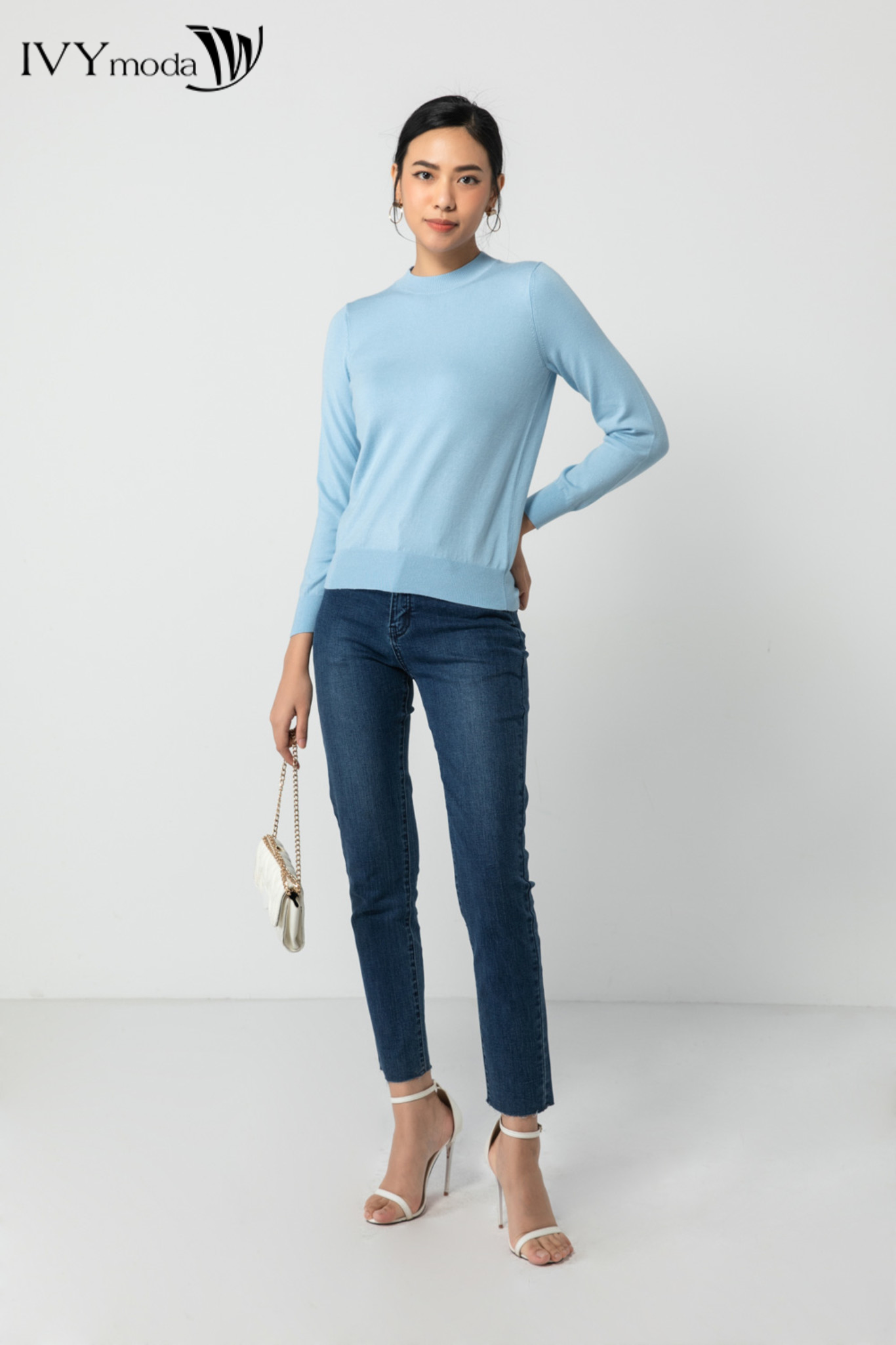 Áo len nữ tay dài IVY moda MS 58P0071