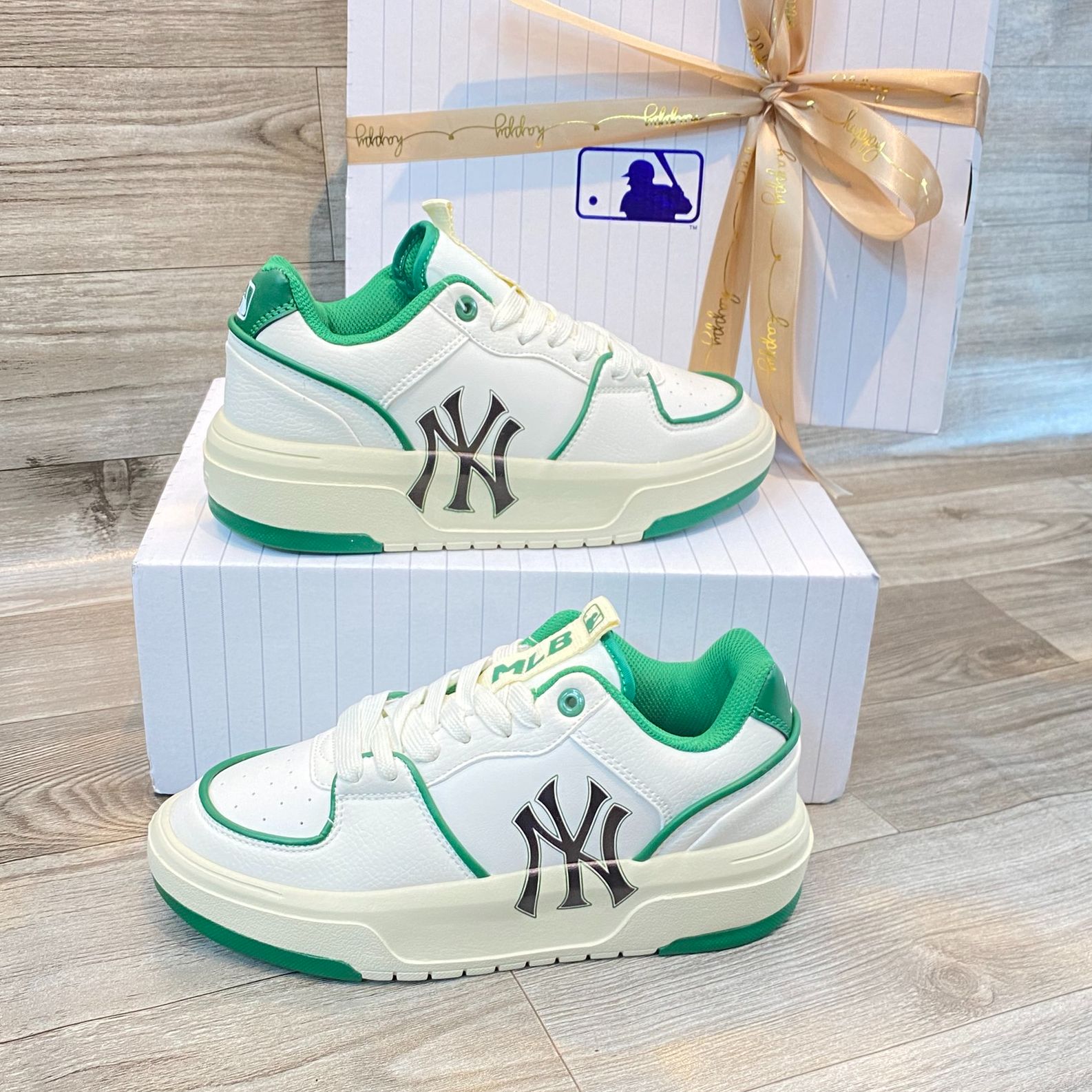 Giày thể thao mlb chunky liner new york xanh , giày mlb ny  liner chữ đen. size 36-43