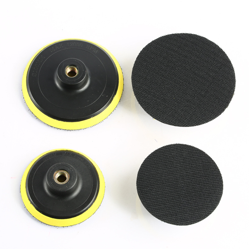 Đĩa đánh bóng tự dính, đế dán chà nhám 5 inch M10, 7 inch M14 kèm đầu nối