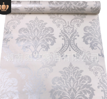 Giấy Dán Tường Hoa Văn Bạc có keo sẵn cuộn 0.45*10m