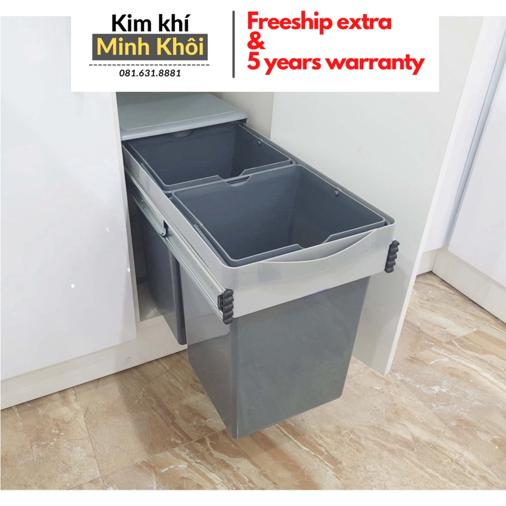 Thùng rác đôi âm tủ abs cao cấp