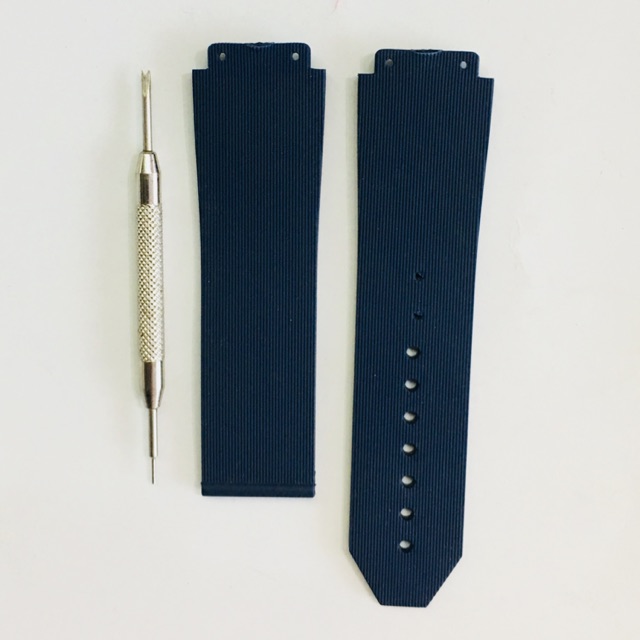 Dây đồng hồ Hublot màu xanh navy size 19-25-22mm - tặng tovit thay dây, cam kết hàng đúng mô tả, chất lượng đảm bảo an toàn đến sức khỏe người sử dụng