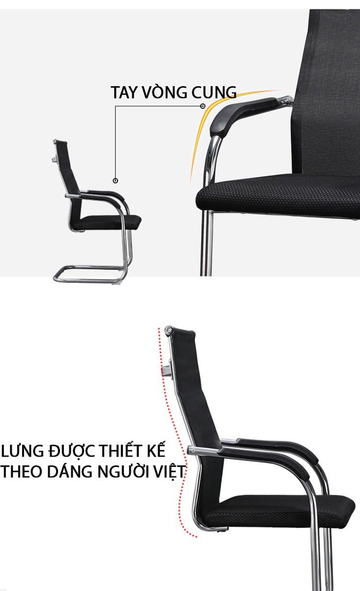 Ghế văn phòng - Chân quỳ - Lưới lưng - Ghế nhân viên - Nội thất QĐ - CQ410 giá rẻ