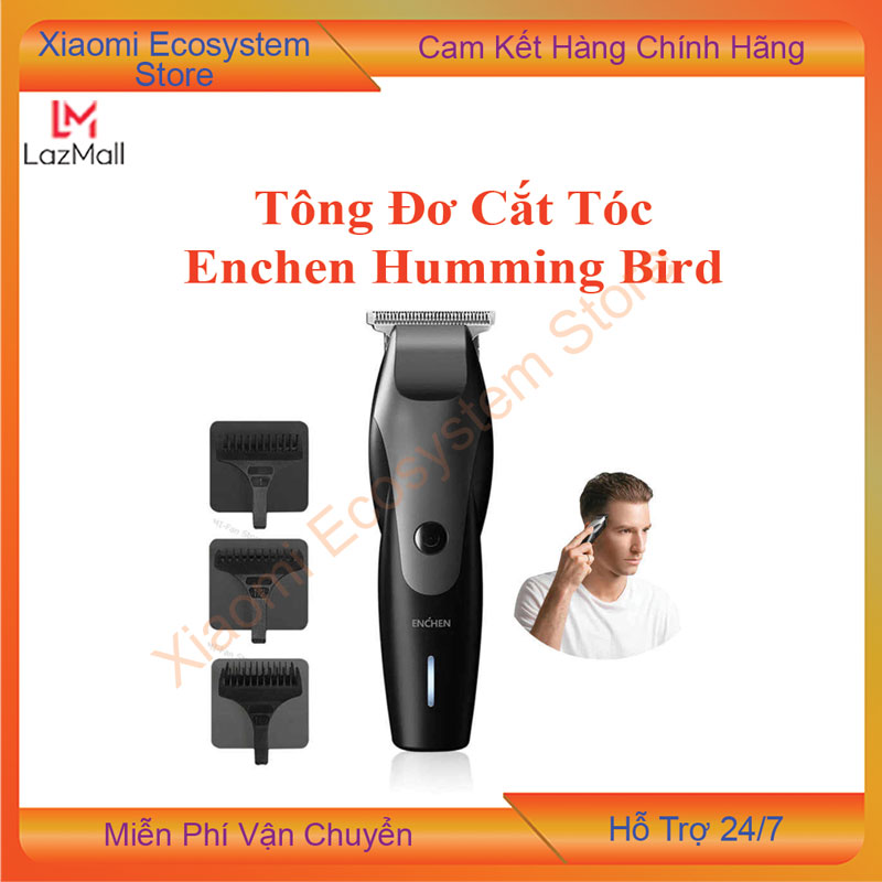 Tông đơ cắt tóc Enchen Humming bird - Tông đơ hớt tóc cho salon Pin bền đến 8 tháng - bo góc an toàn