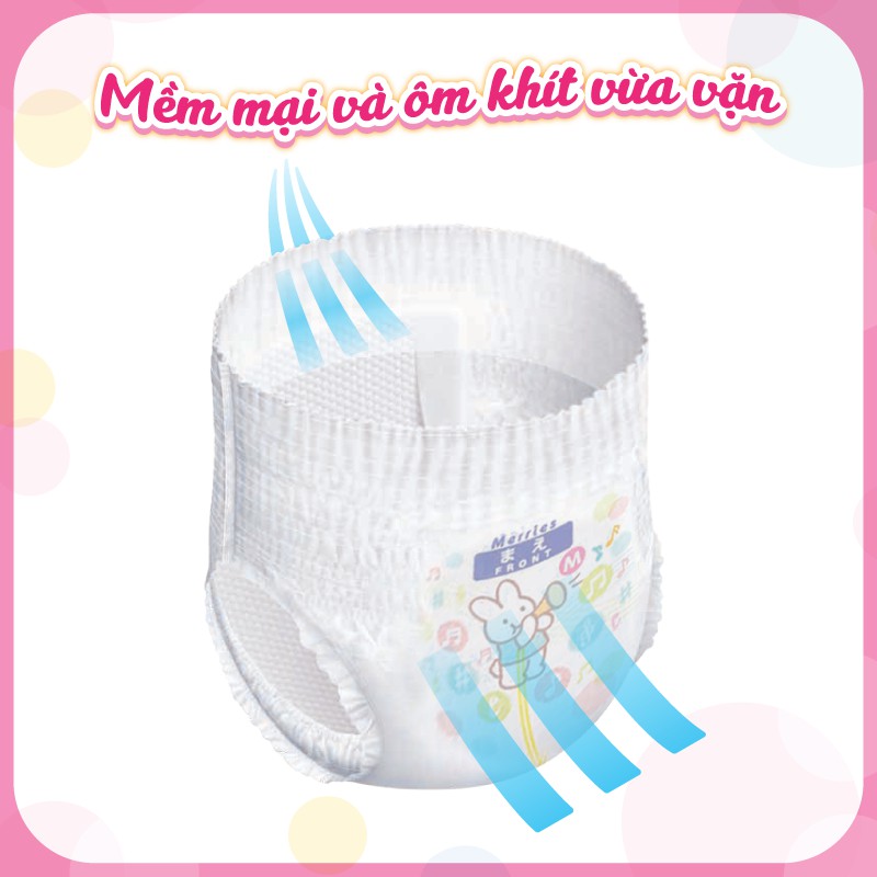 Tã/bỉm dán Merries Jumbo size L - 64 miếng (Cho bé 9-14kg)