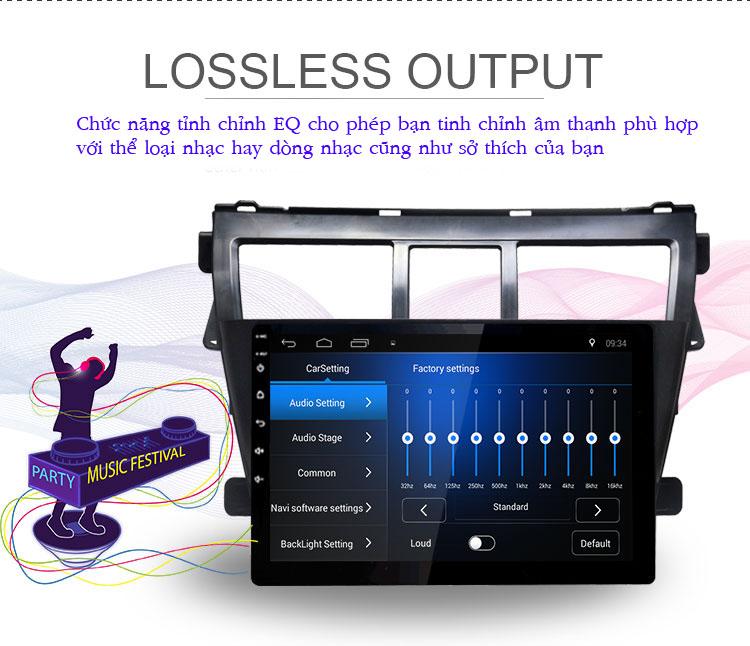 Màn hình Android 9 Inc WIFI + 4G  Toyota Vios 2006-2012