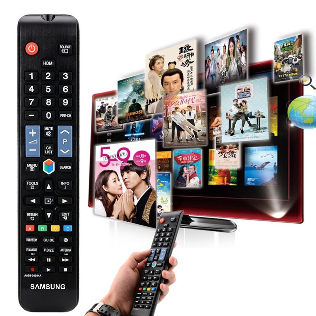 Remote TV Samsung LCD LED Plasma Smart TV (Như zin)