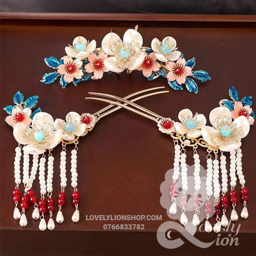 (in Stock) Traditional Hair Brooch Set with Many Designs