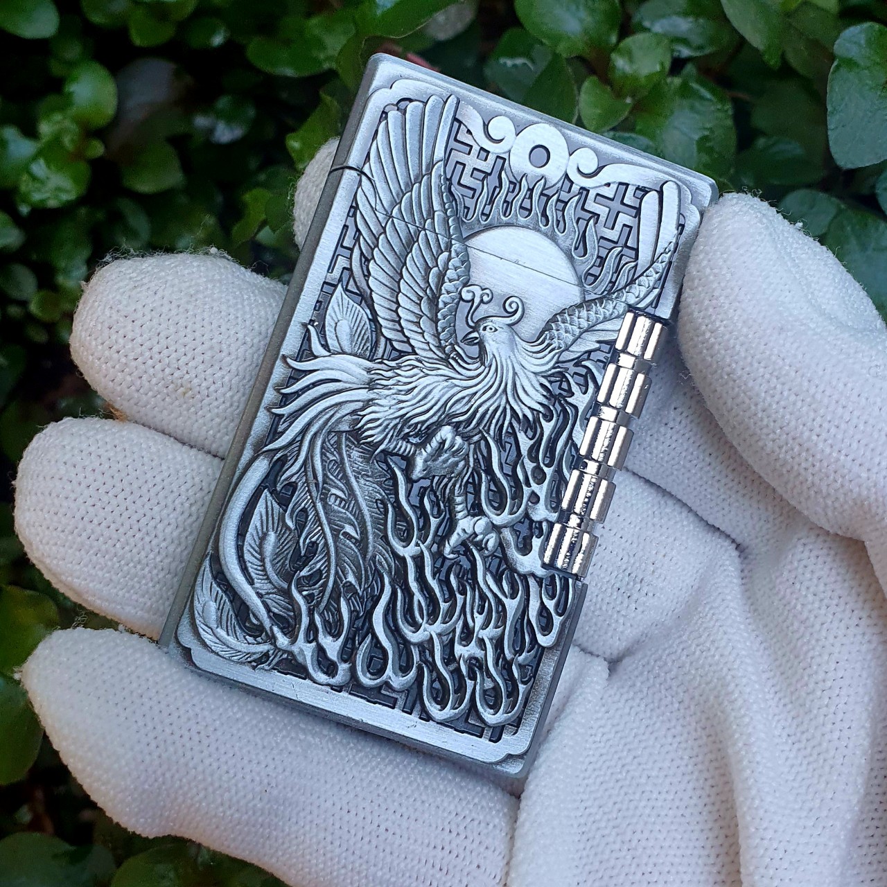 Gas torch DuPont Phoenix flame lighter (gold-silver) gas torch box casual flame lighter
