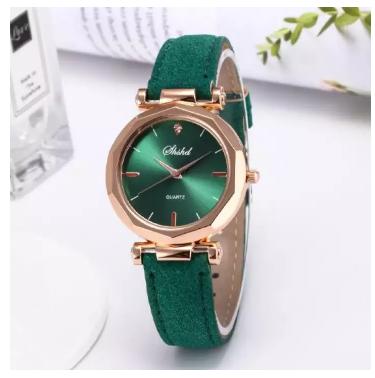 [HCM]Đồng hồ nữ dây da kính pha lê ánh cực đẹp (nâu)