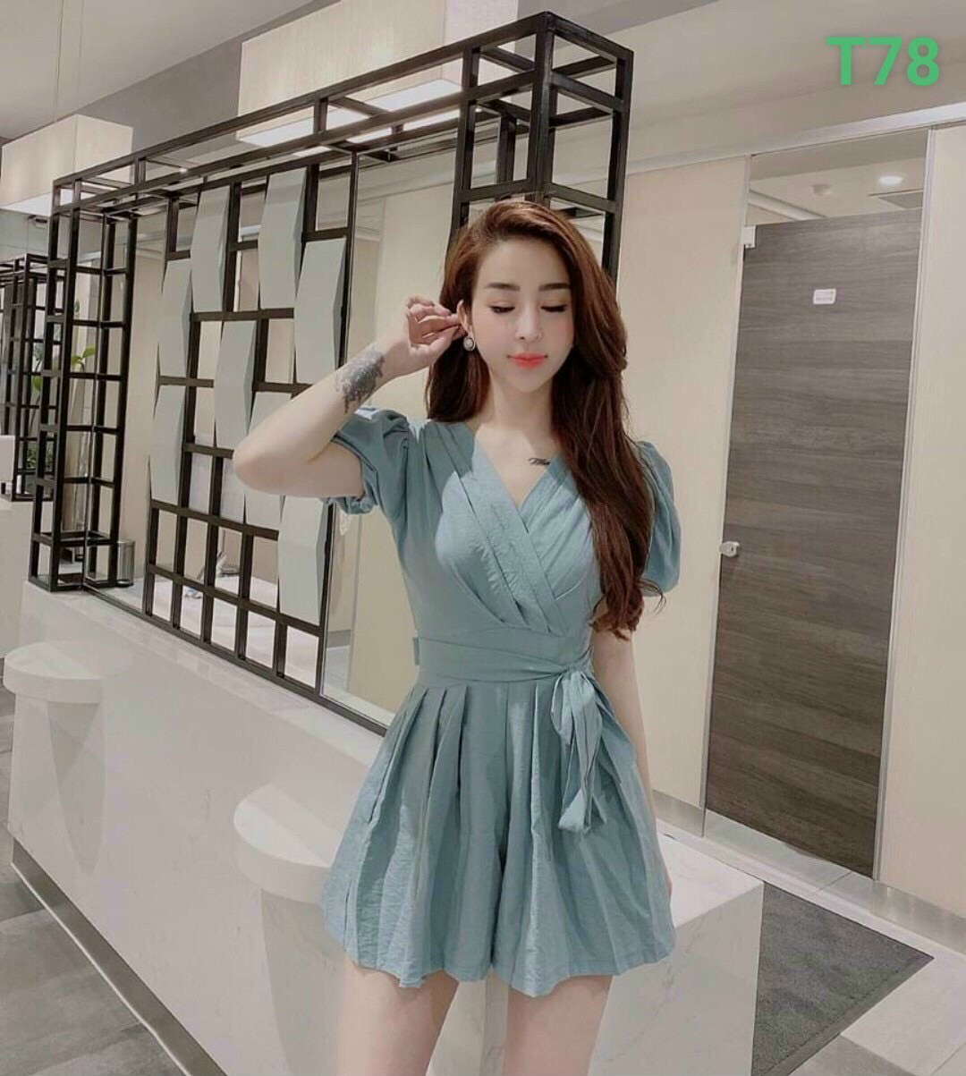 [HCM]Tubaby ] Jum Nữ Tay Phồng Xếp Ly Họa Tiết 3 Màu Teen hot 2021