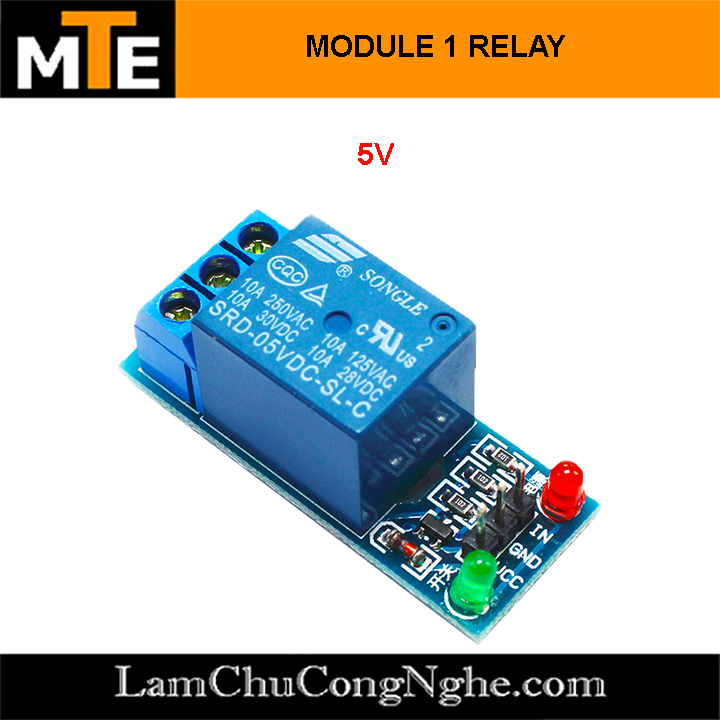 "module relay 5v, 12v đóng cắt thiết bị điện 10a