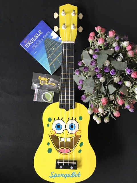 Đàn ukulele SOPRANO 21 Inch họa tiết Sponge bob.