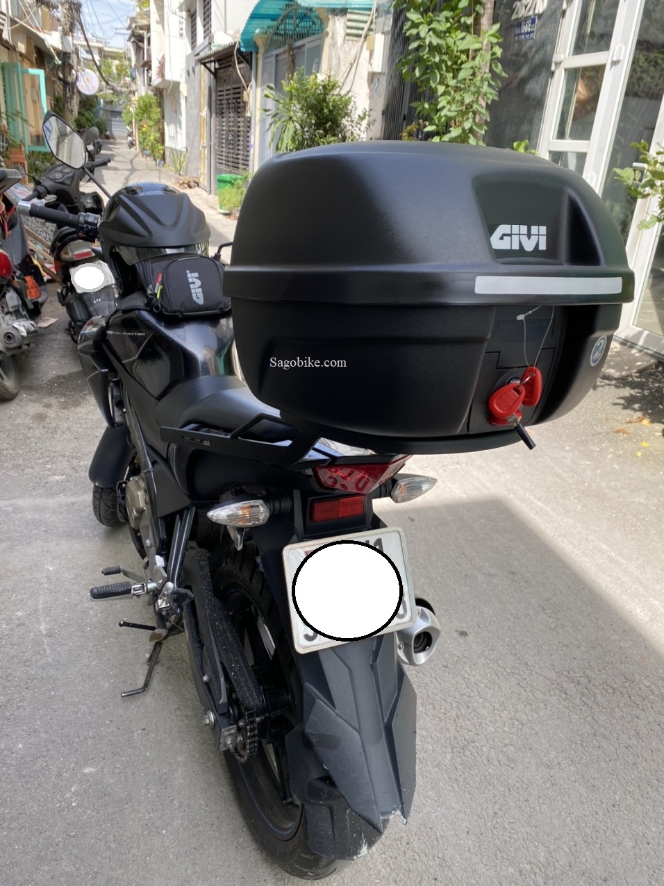 [HCM]Thùng xe FZ150i mẫu thùng Givi E26N và baga FZ chuẩn theo xe hàng Givi chính hãng bảo hành 2 năm