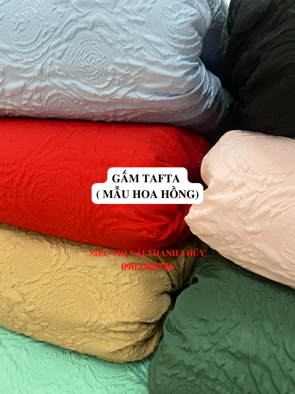 GẤM TAFTA 2 DA ( MẪU HOA HỒNG)