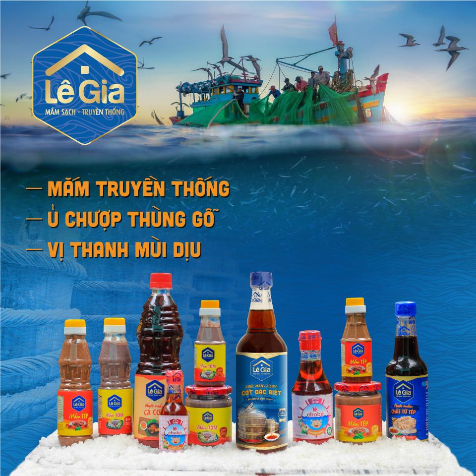 Nước mắm cá cơm Lê Gia chai nhựa pet 650ml
