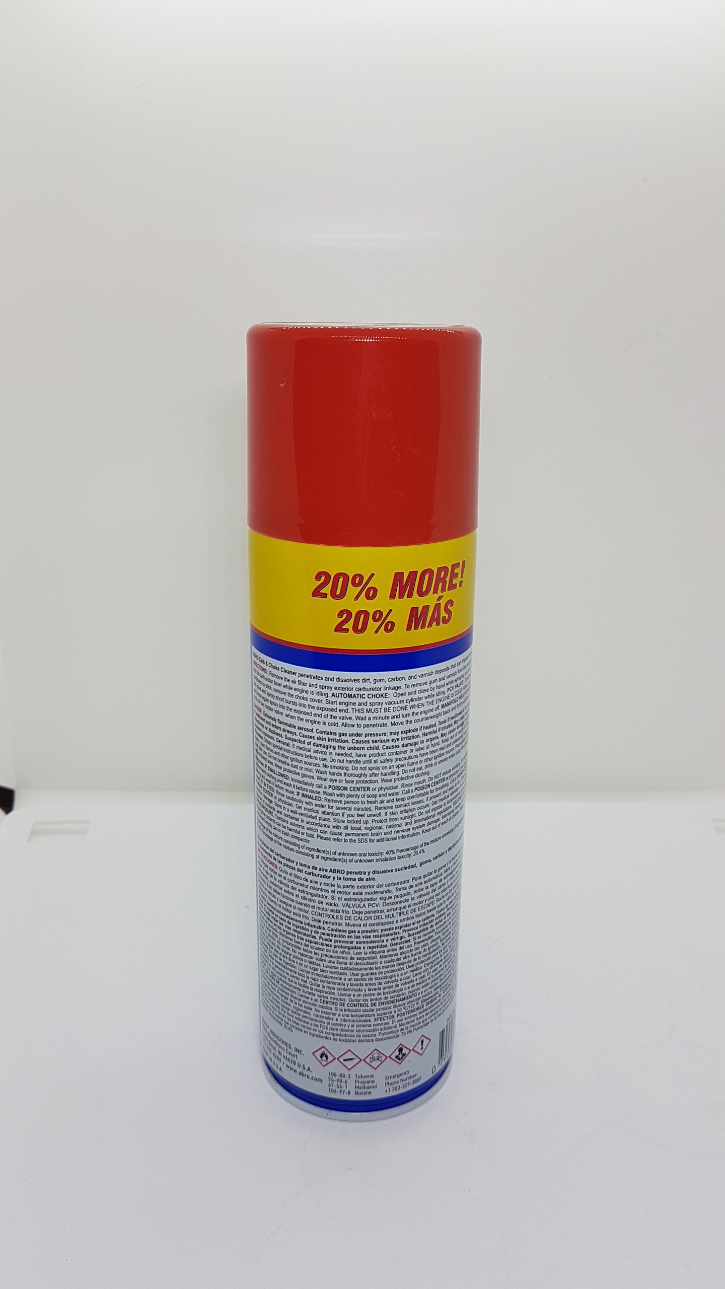 Chai Xịt Vệ Sinh Bình Xăng Con ABRO CARB & CHOKE CLEANER (340g)