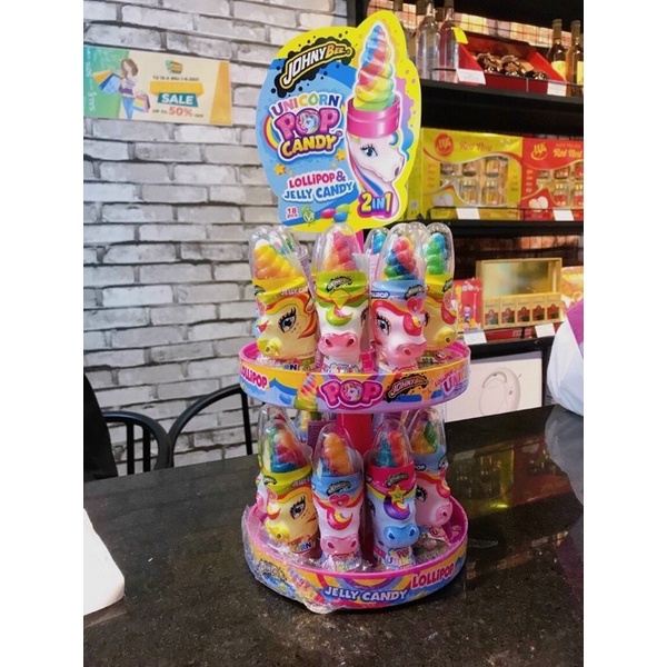 Kẹo Đồ Chơi Pony Johny Bee Unicorn Pop Candy 50gr
