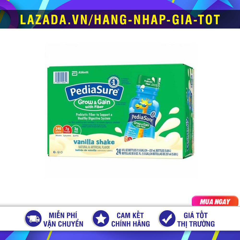 THÙNG SỮA PEDIASURE GROW & GAIN WITH FIBER CÁC MÙI CHO TRẺ TỪ 2-13 TUỔI