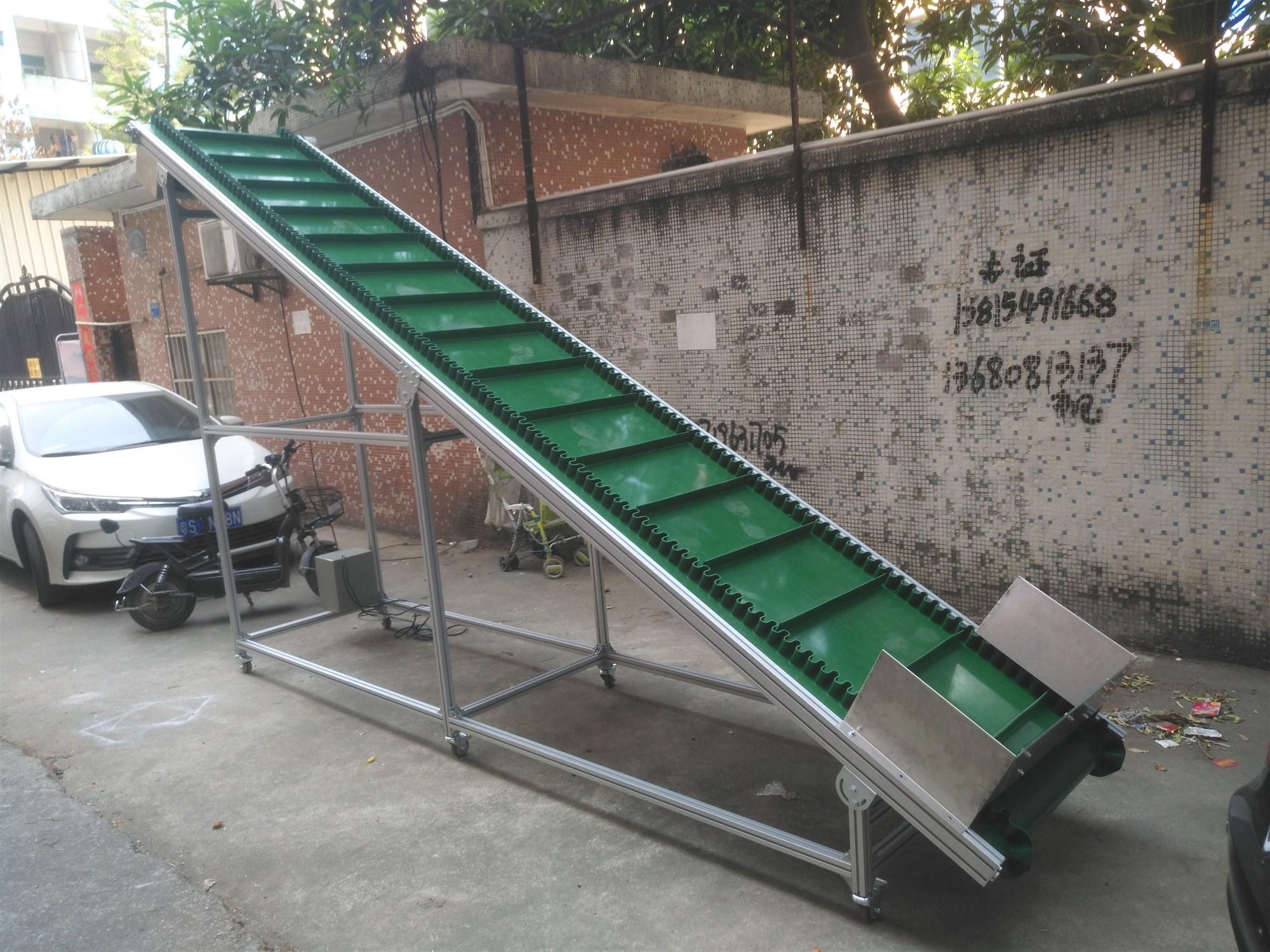 Incline Climb conveyor belt PU PVC belt Aluminum stainless steel structure customized conveyor