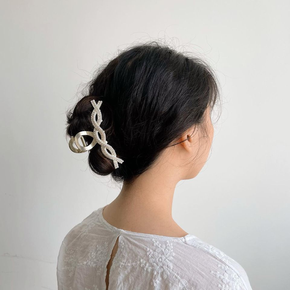 Kẹp tóc twist hạt Hàn Quốc Korea