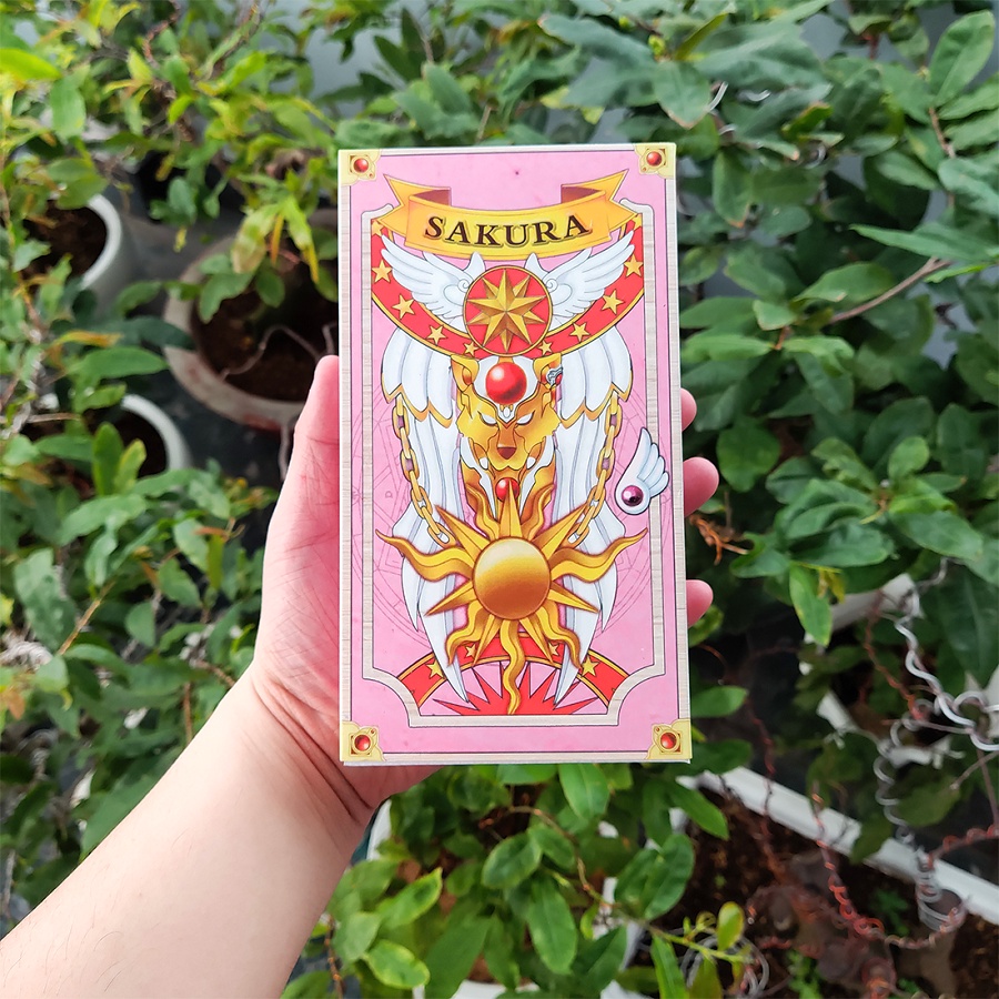 Hộp Thẻ Bài Clow Cardcaptor Sakura Thủ Lĩnh Thẻ Bài phiên bản Hồng, Nâu, Xanh , Deluxe Xinh Xắn
