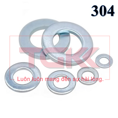 Long đen phẳng inox 304