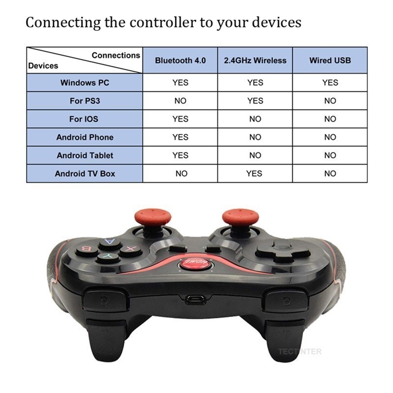 【DT】hot！ Controller Joystick Gamepad Support Bluetooth BT3.0 Control for phone Tablet Holder