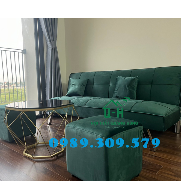 BỘ BÀN GHẾ SOFA PHÒNG KHÁCH CAO CẤP - SOFA BED DÀI 1M7