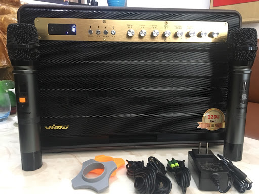 Loa bluetooth karaoke w-king k6l vimu - hàng nhập khẩu công suất 120w 2 míc đi kèm