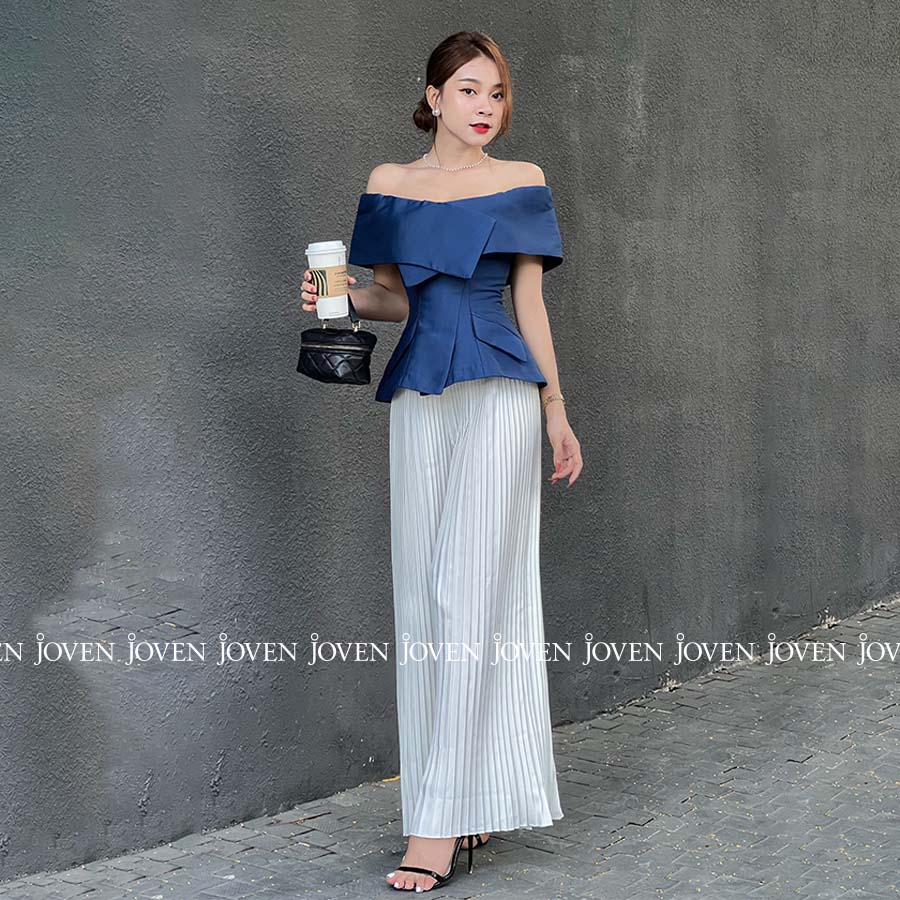 Áo peplum trẹt vai Joven