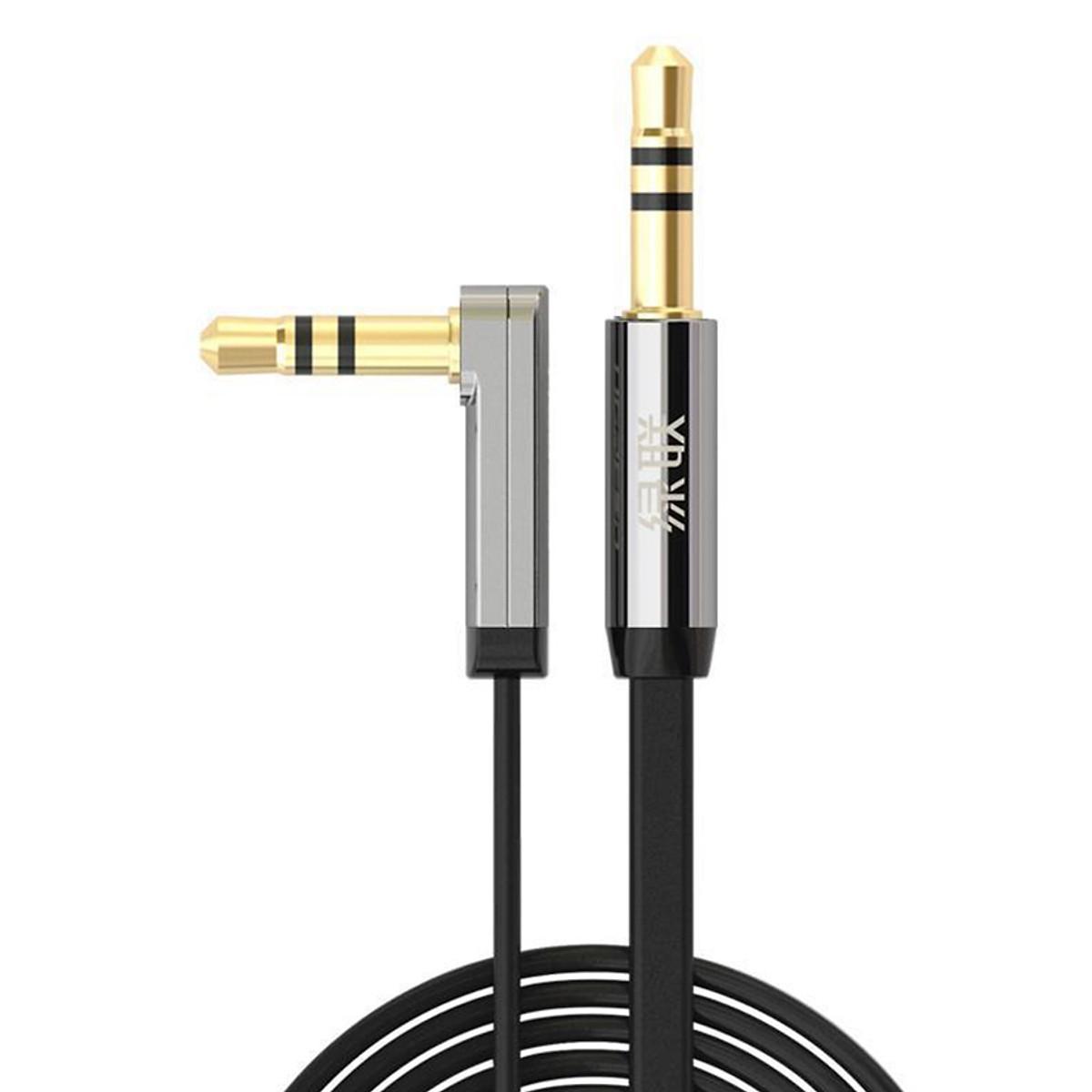 Cáp Audio 3.5mm (M/M) Ugreen 10598 (dài 1.5M) Đầu Bẻ Góc 90 Độ Chính Hãng