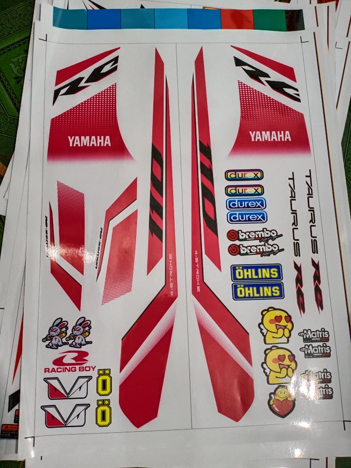 tem rời taurus RC hồng xe trắng